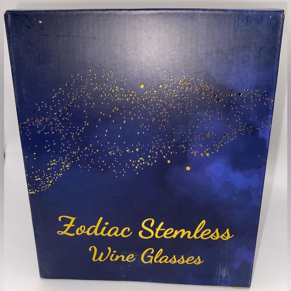 New/Unused Libra Constellation Stemless Wine Glass - Picture 4 of 4